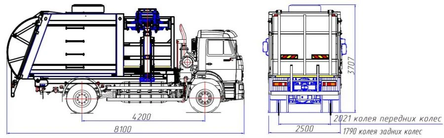 Side Loading Garbage Truck Model MK-4552-G6