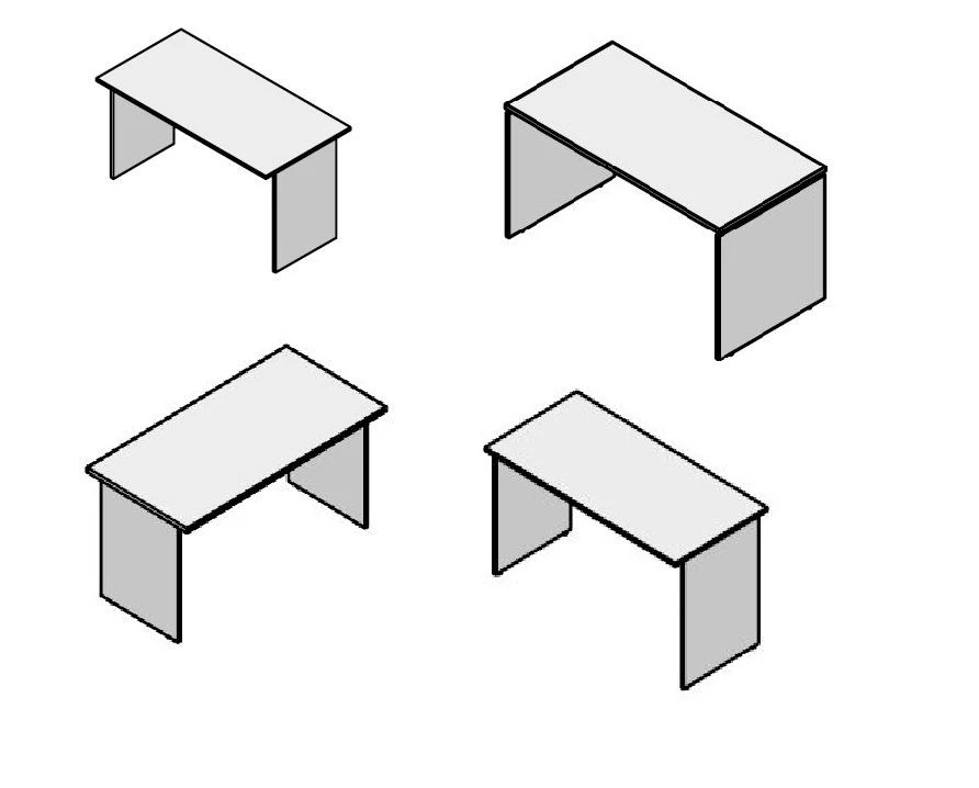 طاولة مستقيمة خشبية للاستخدام المكتبي - سلاسل متعددة