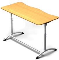 Adjustable Two-Seat Desk for Educational Institutions, Model PE-D5-7