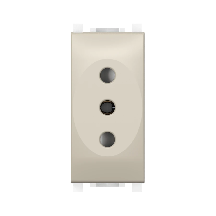 CADUCEUS ALING Experience Hidden Socket Without Grounding, 10A, 250V, Beige, Art. 74121.9