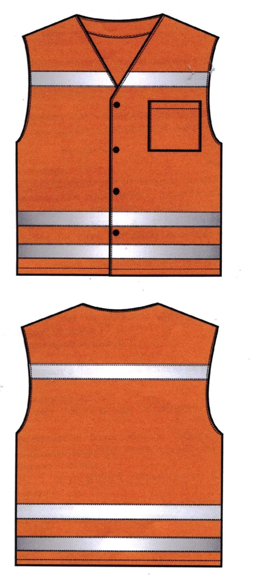 High Visibility Men's Safety Vest - Model C1