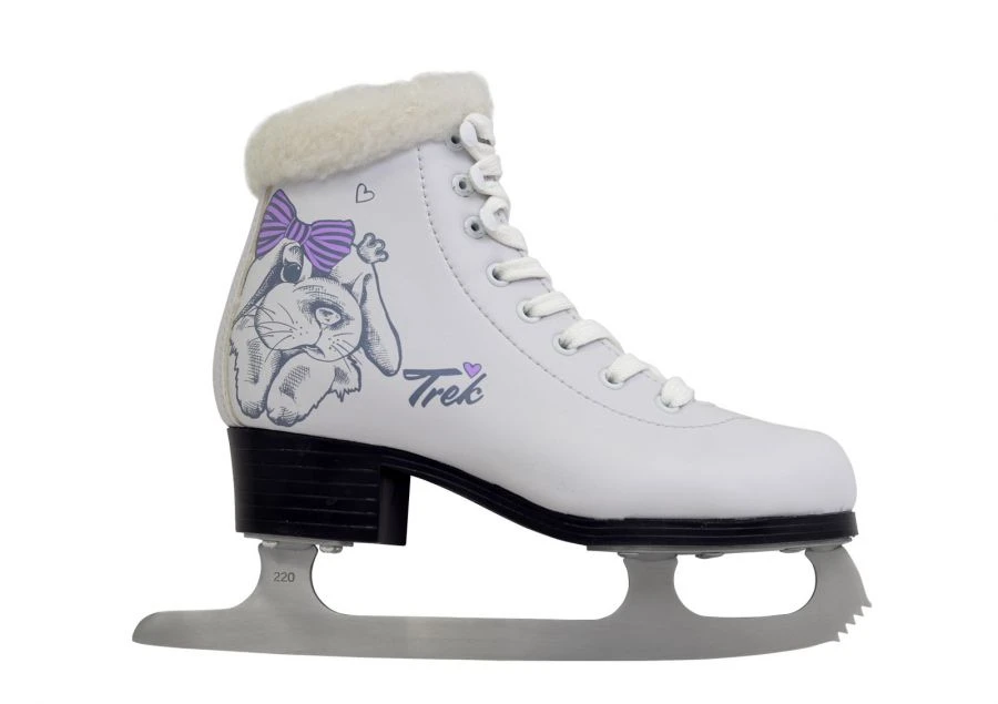 High-Quality TREK Rabbit Fur Figure Skates