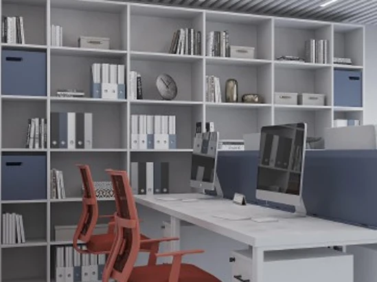 Office Shelving Unit - Direct Design with 6 Closed Shelves