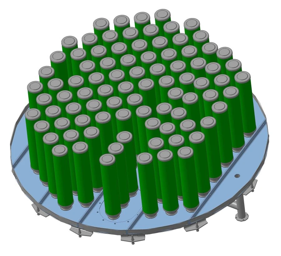 Gas Separation Stage with Direct Flow Centrifugal Filter Elements SPCFE