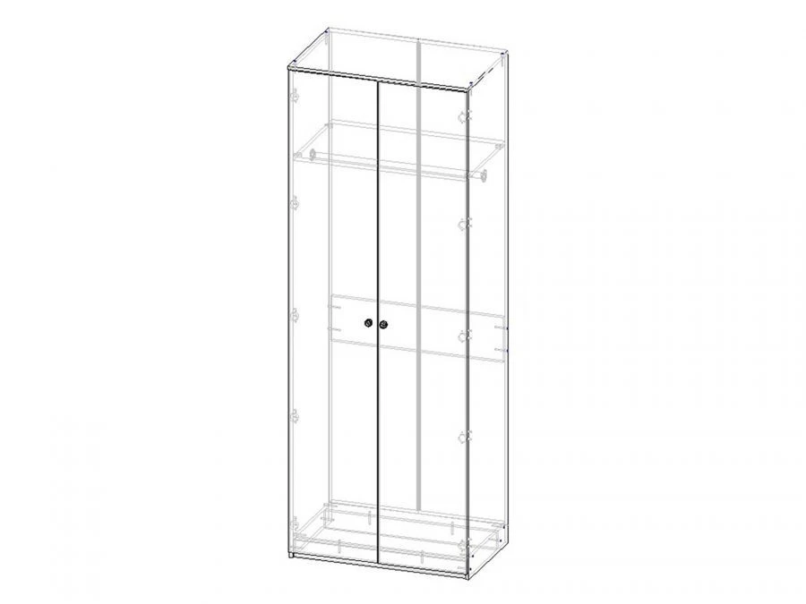 خزانة ملابس خشبية مخصصة