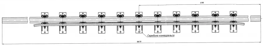 سكة تقاطع مع سكة مضادة لمشروع N01.004.4000.00-02