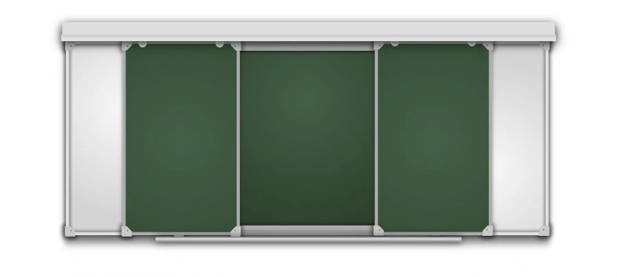 Magnetic Marker and Chalk Sliding Board System for Classrooms