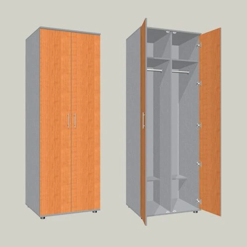 Two-Door Clothing Cabinet with Two Sections Model SHK-9