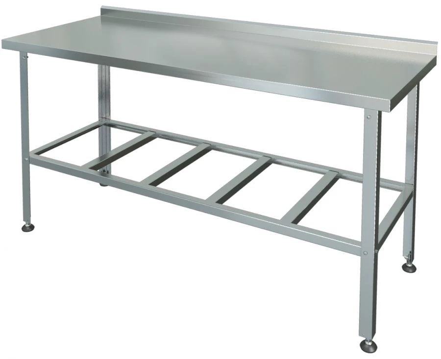 Food Preparation Table with Edge, Rack Shelf SRP-1-0.6/1.4