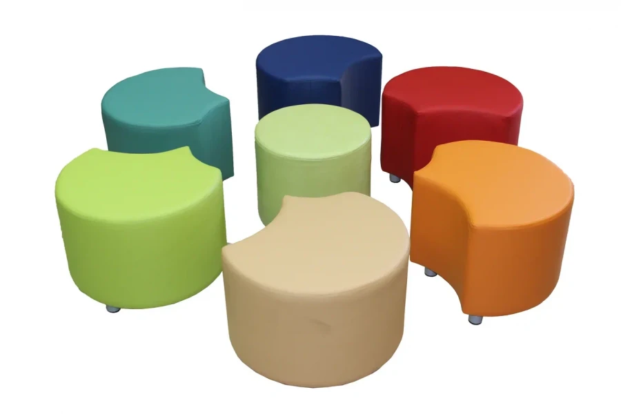 بوف مريح - أشكال متنوعة، قماش وتنجيد جلد صناعي