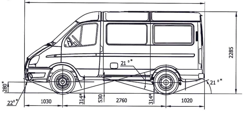 All-Wheel Drive Gazelle Chassis 27527, Euro-5 Benzine Engine, N1G