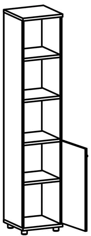 خزانة مستندات ضيقة سلسلة "بروكلين" 9112