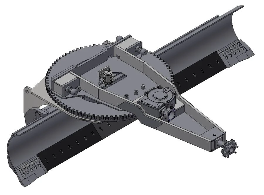 Drag Frame with Plow for Grader KN-98.34.00.000