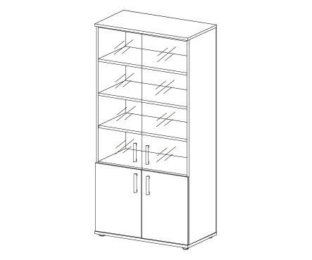 Glass Display Cabinet for Home or Office Use