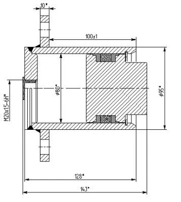 أسطوانة هيدروليكية 1149.00.00.00 (80x60-10 مم)، 16 ميجا باسكال