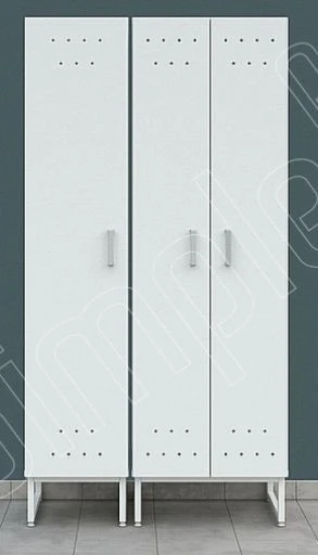 Laboratory Wardrobe Cabinet 400mm with Shelves and Hooks