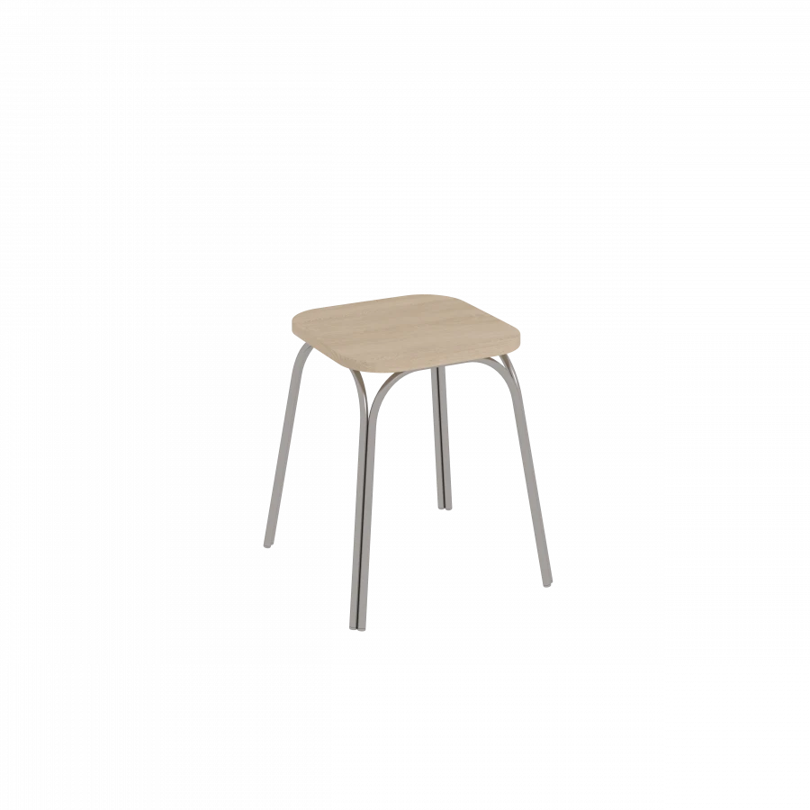 Steel Frame Upholstered Stool with LDSP Seat - Model TB017.0