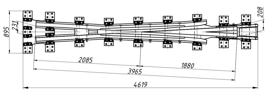 Crosspiece Type R50 Model 1/9 (Project 2891M.03.000)