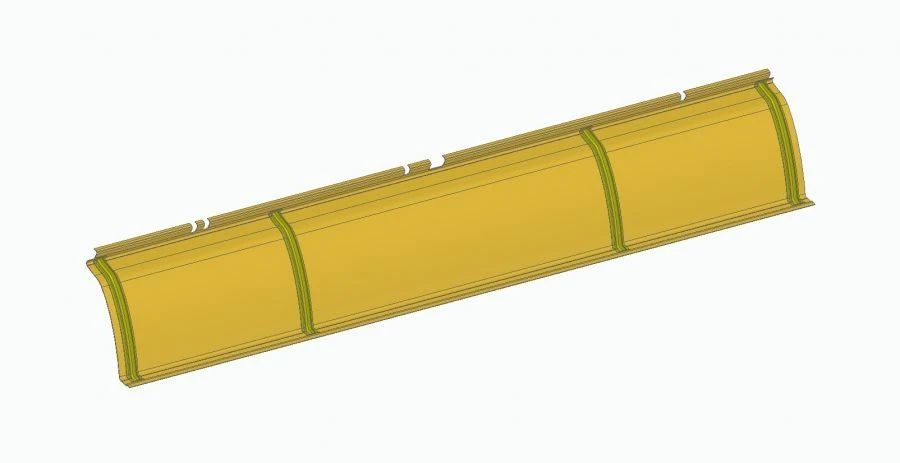 Left Ceiling Panel Section A for LiAZ 621320 - 621320-5702215