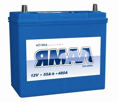 Lead-Acid Starter Battery for Internal Combustion Engines 12V 44Ah Yamal 6ST-44VL Asia 50B19R