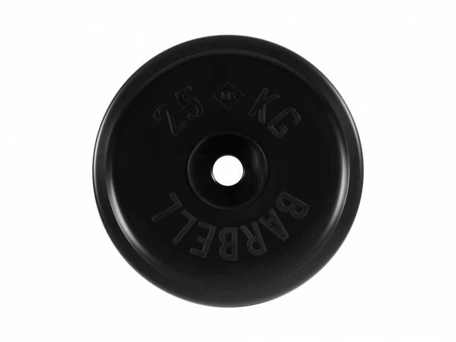 Rubber Coated Weight Plate "Euro-Classic", Black, 51mm, 25kg