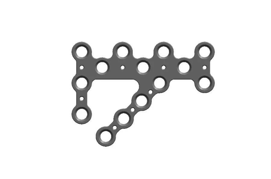 لوحة كعب مصنوعة من سبائك التيتانيوم غير المعقمة، رقم 93.14.XXX