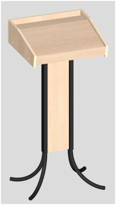 Compact Floor Stand with Metal Support for Presentations U.08.01