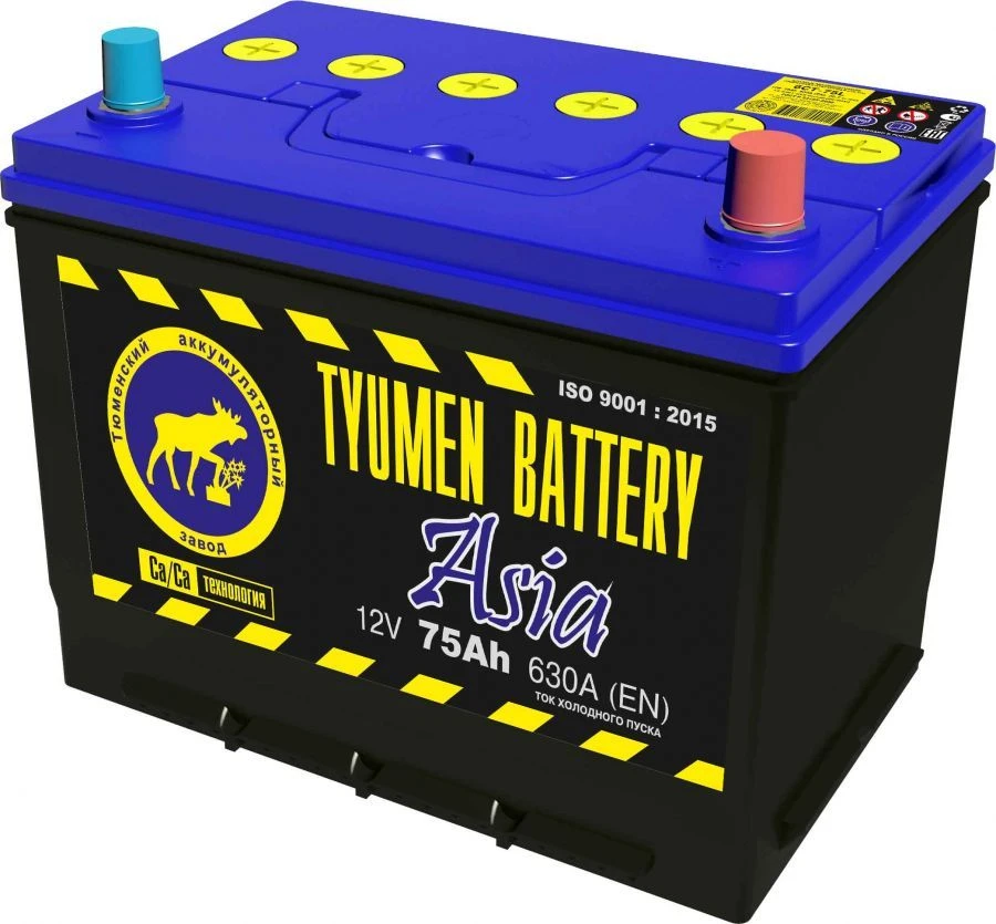 بطارية الرصاص القابلة للشحن TYUMEN BATTERY 6СТ-75L ASIA