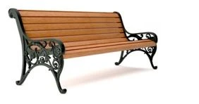 Wooden Bench for Public Spaces, Model 10007