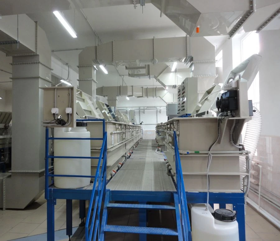 Surface Treatment Line for Chemical and Electrochemical Processing, Model: 12345