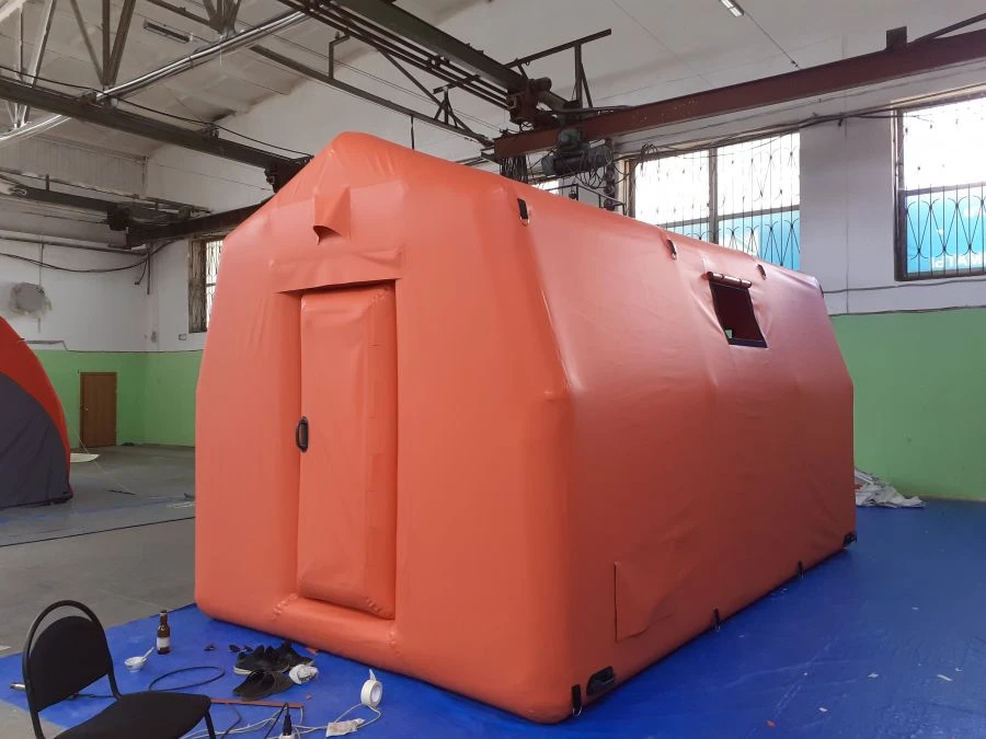 Synthetic Material Pneumatic Frame Tents for Temporary Shelters