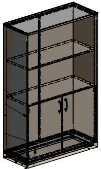 Office Cabinet TV-MSHO-1.2.01-01 - Metal Design