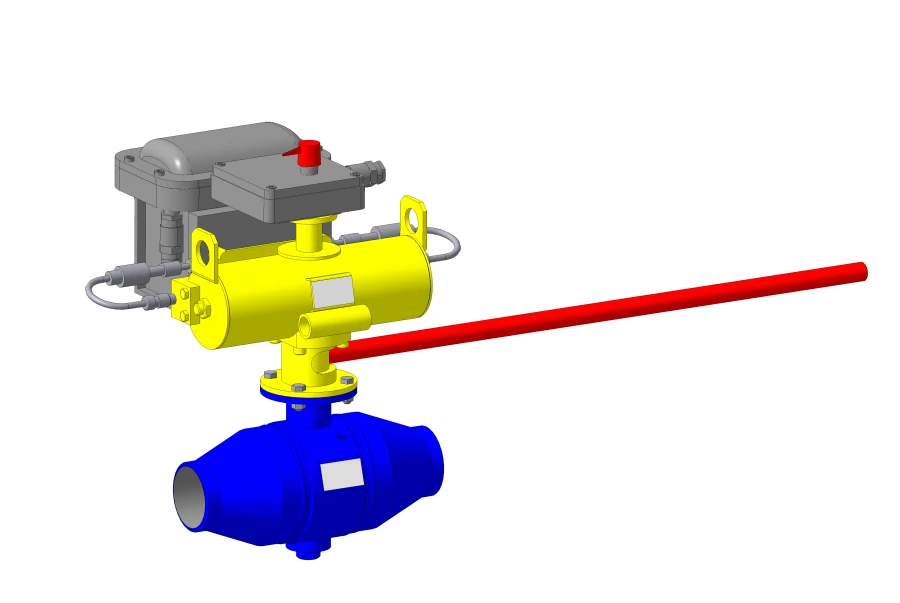 DN6 PN8 Ball Valve with Pneumatic Actuator