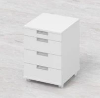 Mobile Cabinet with 4 Drawers and Office Organizer