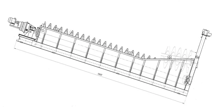 مصنف لولبي لفصل خام ومواد حبيبية إلى حجمين 2KSP-15x101