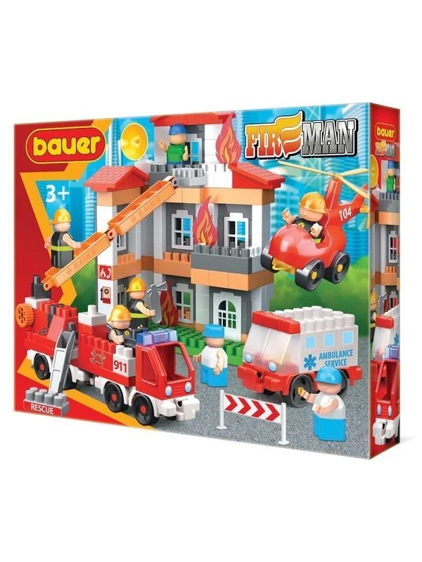 Children's Educational Firefighter Construction Set "Fire Fighting: All Included!" 253 Pieces
