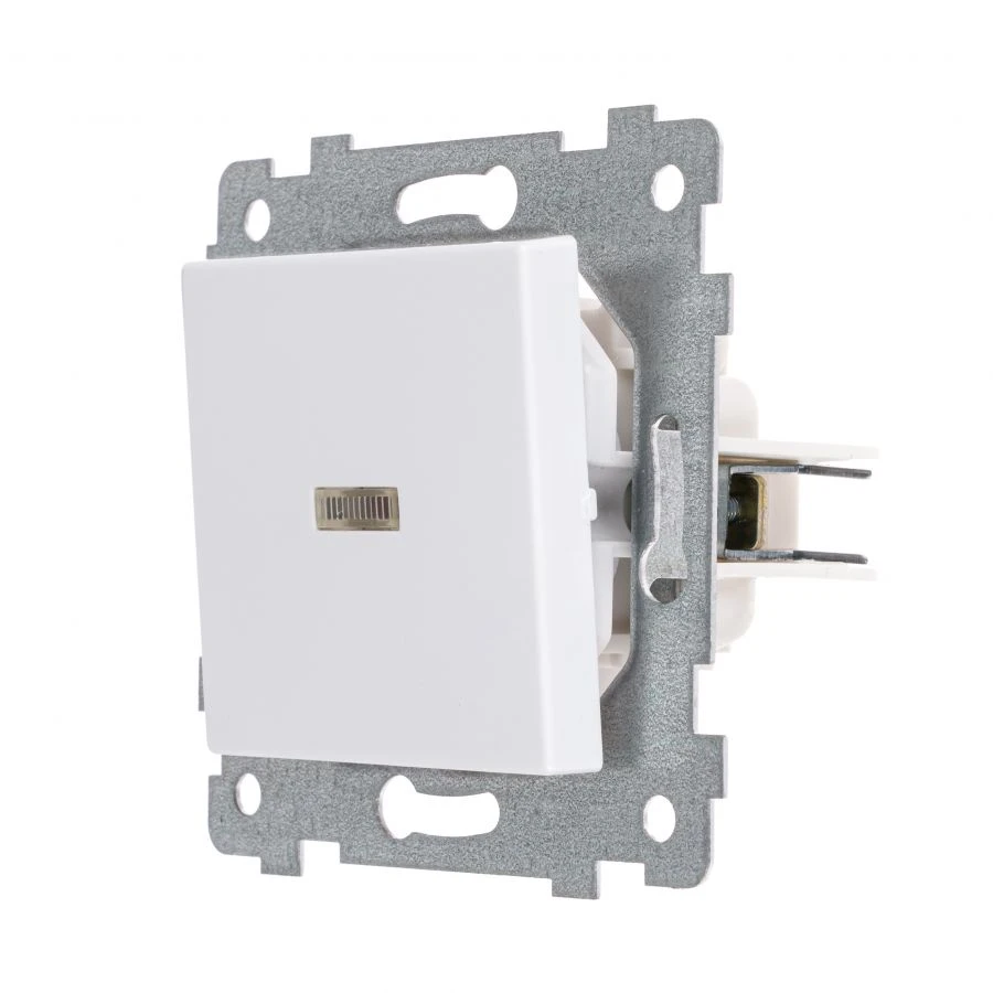 Axiom Single Switch Mechanism with Indicator Light C110-448, White