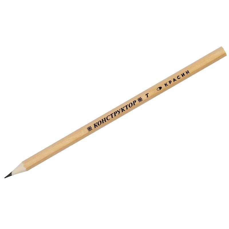 Hexagonal Graphite Pencil Krasin "Constructor" T (H) Sharpened