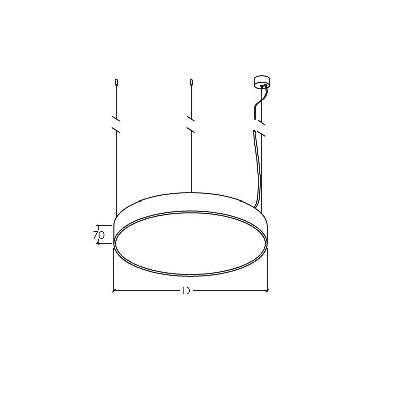 ART-ROUND 1200S LED Suspended Ceiling Light 100W