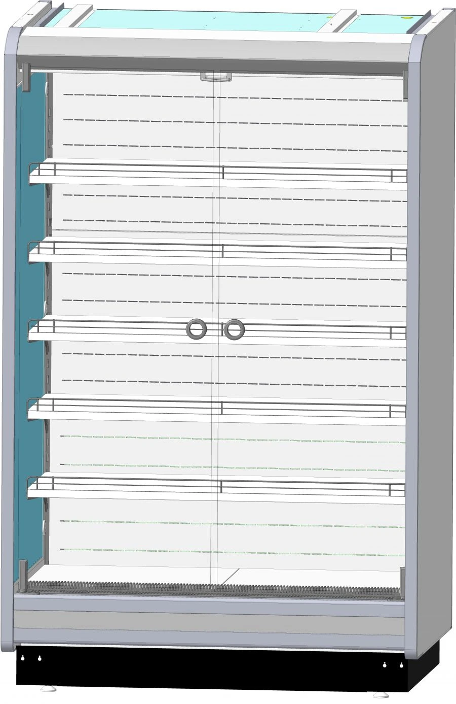 Universal Wall-Mounted Refrigerated Display Case Warsaw 210/94 VXSnp-1.25