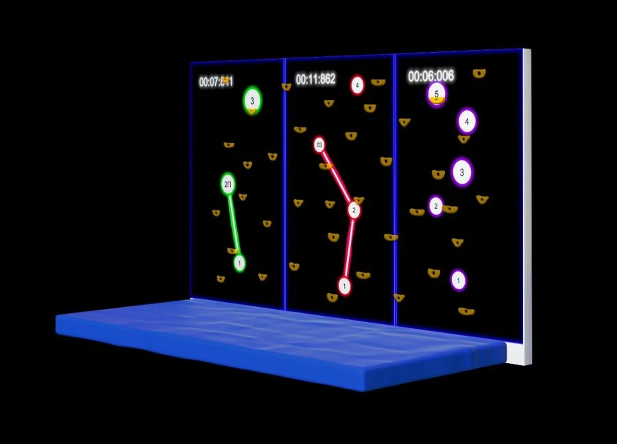 جدار تسلق تفاعلي لتعليم الأطفال