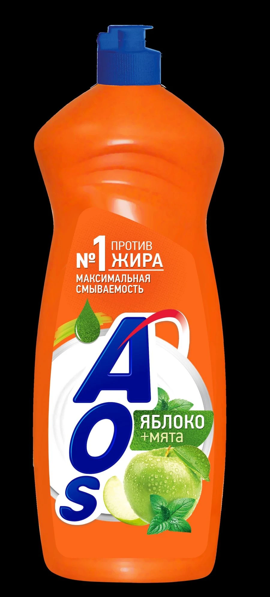 سائل غسيل الصحون AOS تفاح + نعناع