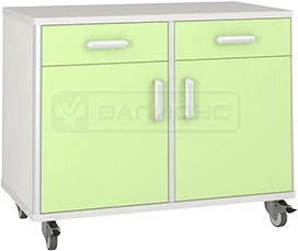 Rolling Cabinet TП-9К with Two Doors and Two Drawers