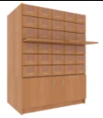 2-Module Catalog Cabinet with 30 Drawers on Stand