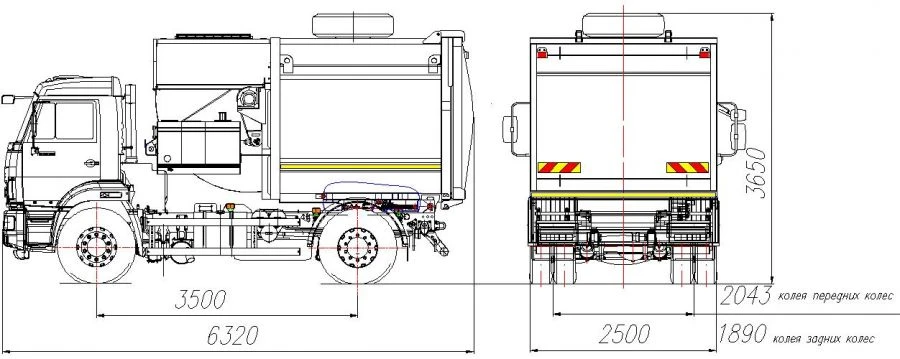 Side-Loading Garbage Truck Model MK-4554-04