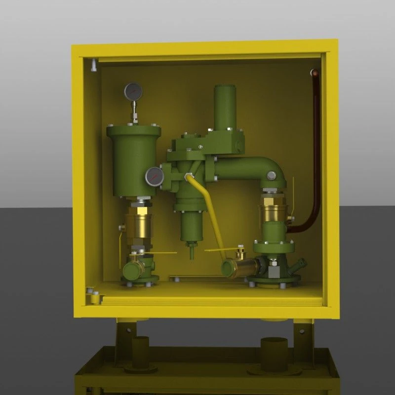 محطة تقليل الغاز الخزفية (GRPS) مع خط تقليل واحد SHBDG 12/3-2500