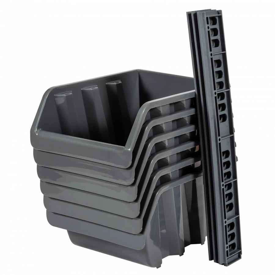 مجموعة صواني متوسطة للمثبتات مع شريط تثبيت (6 قطع)