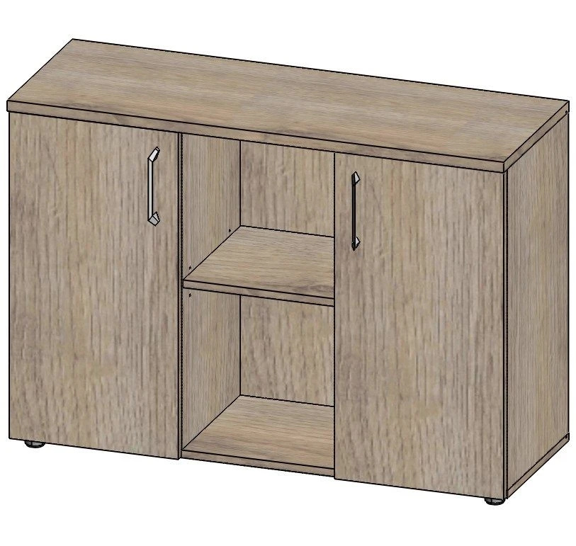 Partitioned Sideboard with Three Compartments, Model KS.Gr-16.01