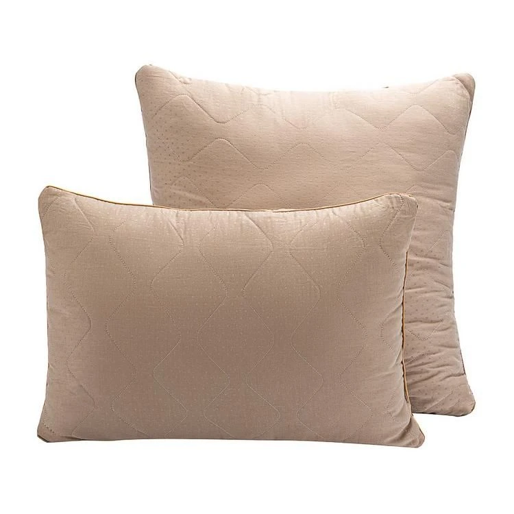 Cushions of synthetic fabrics of top with filling made of synthetic fabrics mixed with natural fibres