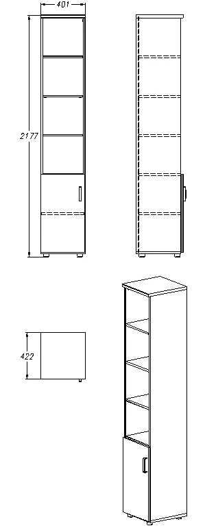 Storage Cabinet for Documents and Office Supplies - Series 403.40.218
